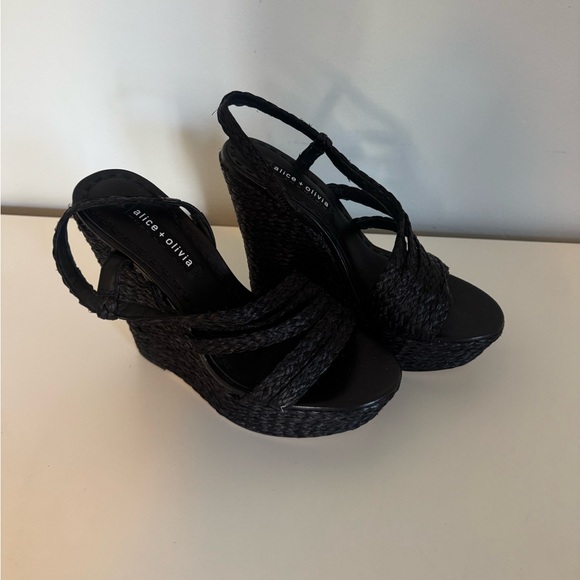 Alice + Olivia Tenley Strappy Wedge Sandals - Picture 2 of 4